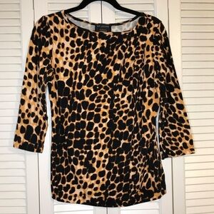 St. John Leopard Print Top